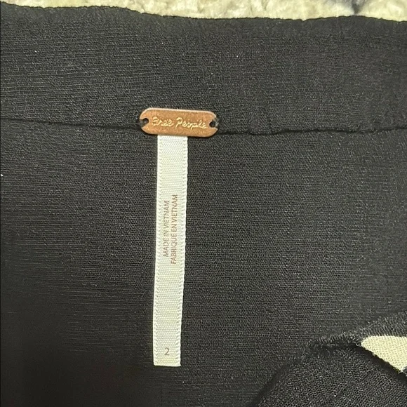 Free People Black and White Wrap Mini Skirt - Picture 2 of 8